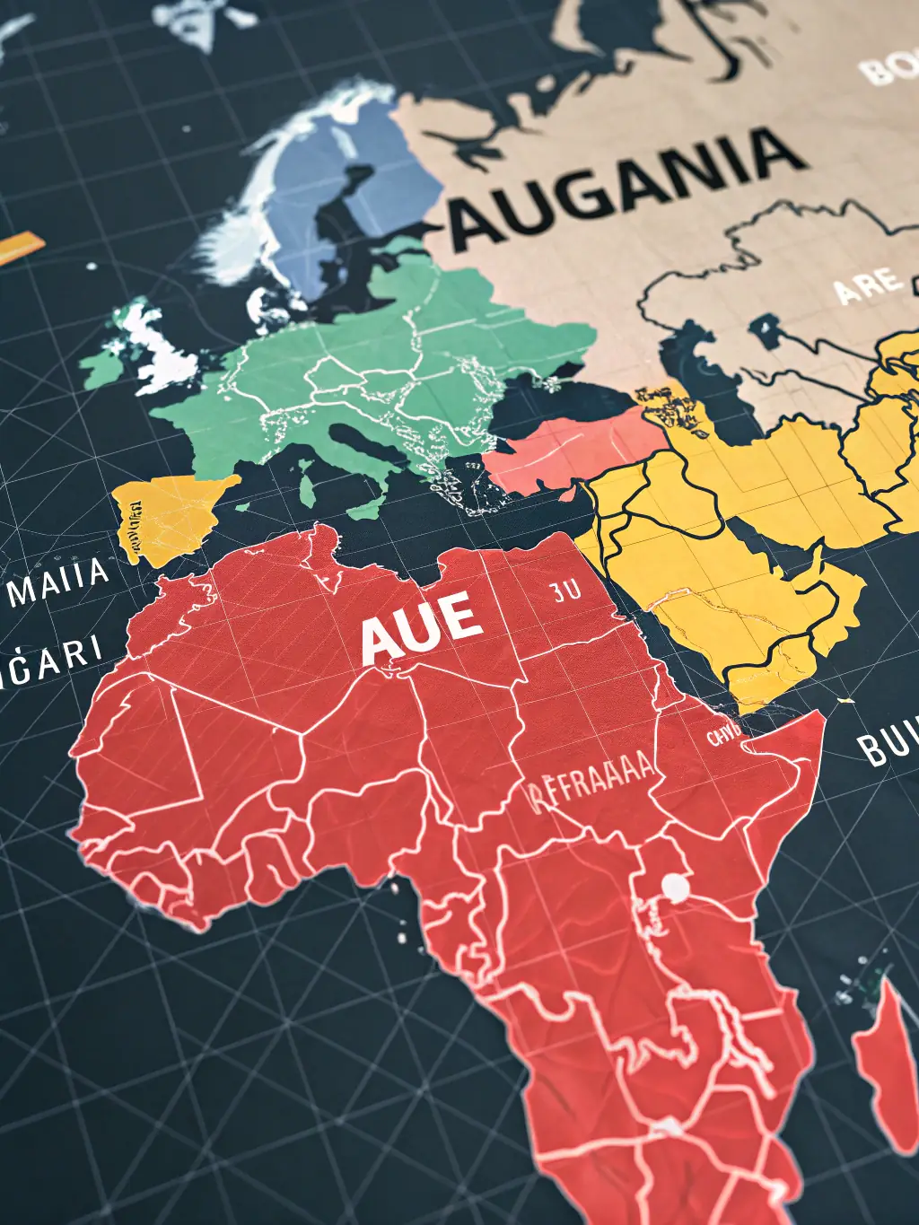 A dynamic image featuring a global map with interconnected lines highlighting JMJ Solutions' network across Dubai, the USA, Europe, and the Americas.